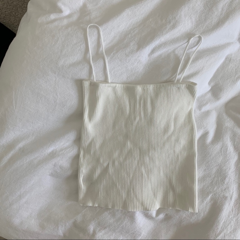 White ribbed cami